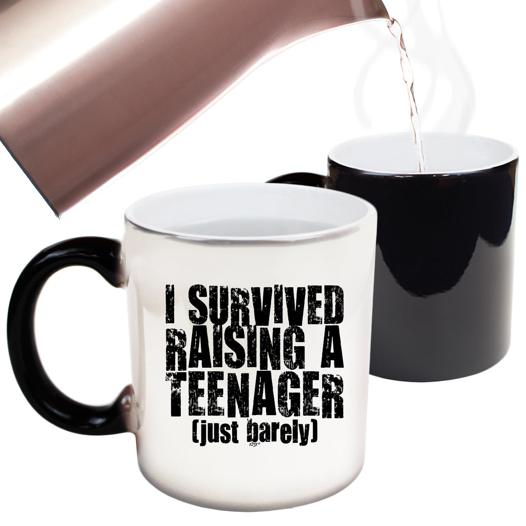 Survived Raising A Teenager - Funny Colour Changing Mug