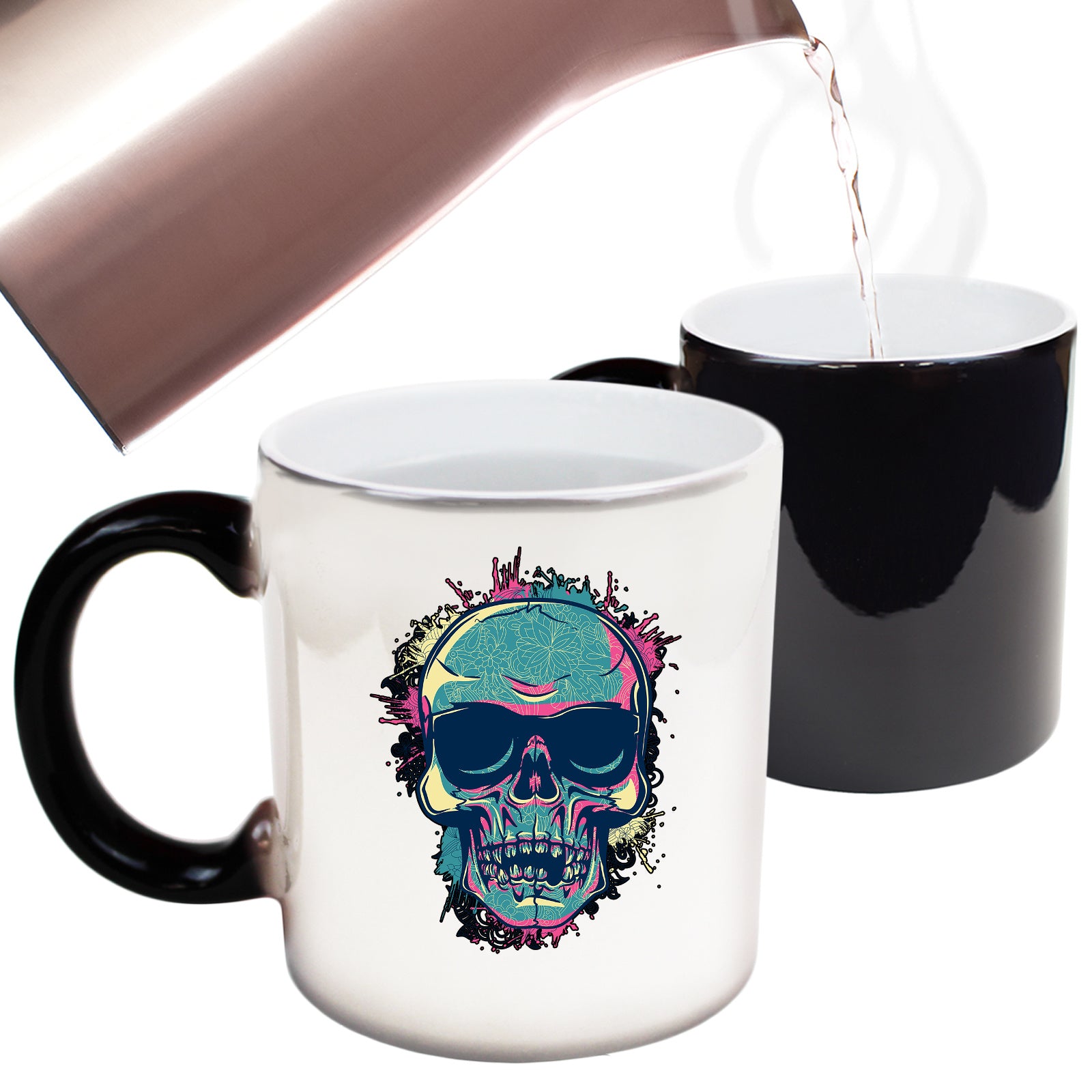 Retro Skull - Funny Colour Changing Mug