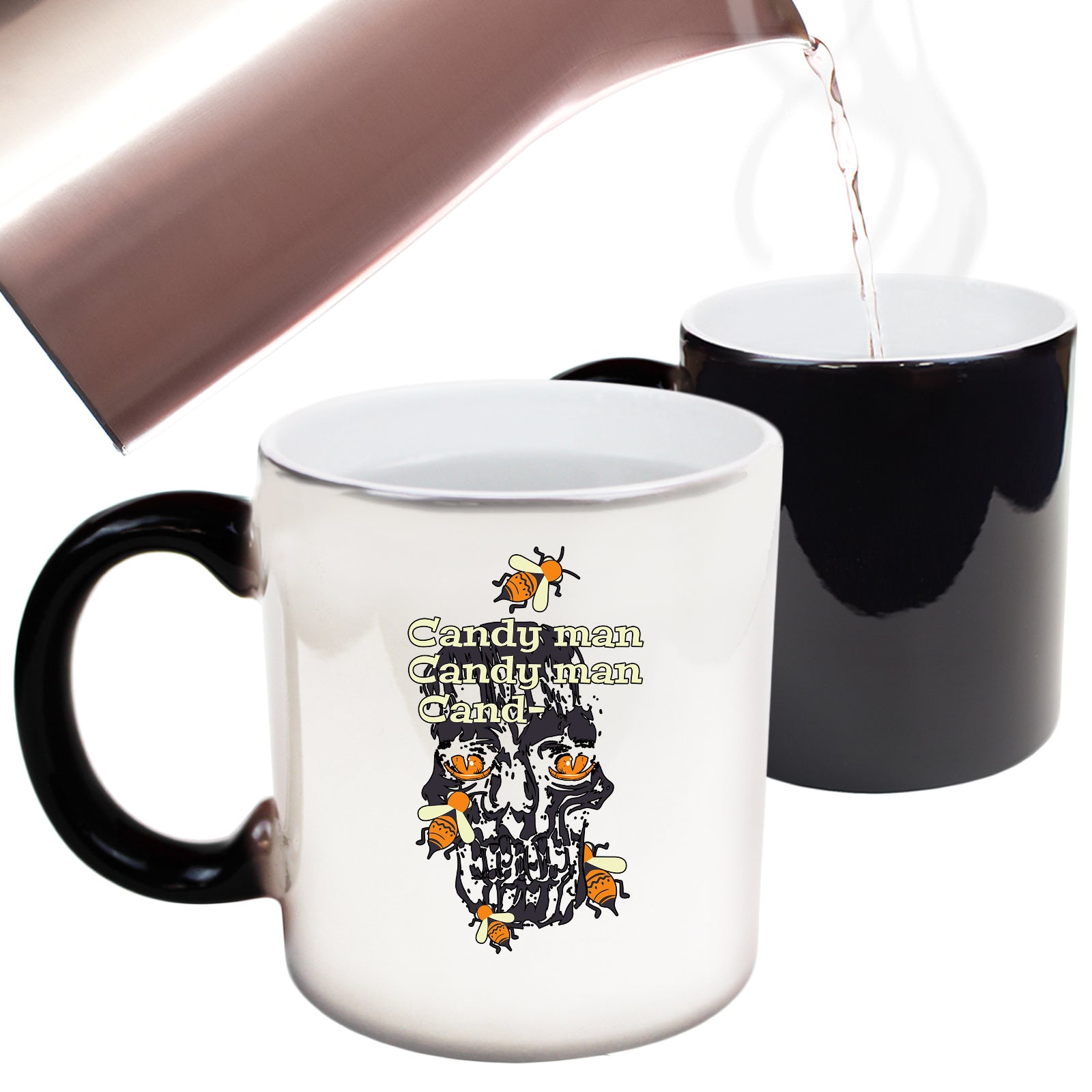 Candy Man Skull Bee Halloween - Funny Colour Changing Mug