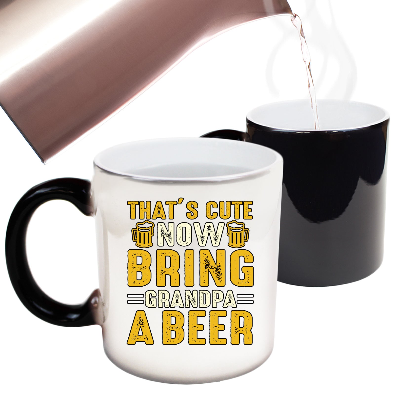 Thats Cute Now Bring Grandpa A Beer - Funny Colour Changing Mug