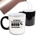 Balanced Diet Is A Beer Each Hand - Funny Colour Changing Mug Cup