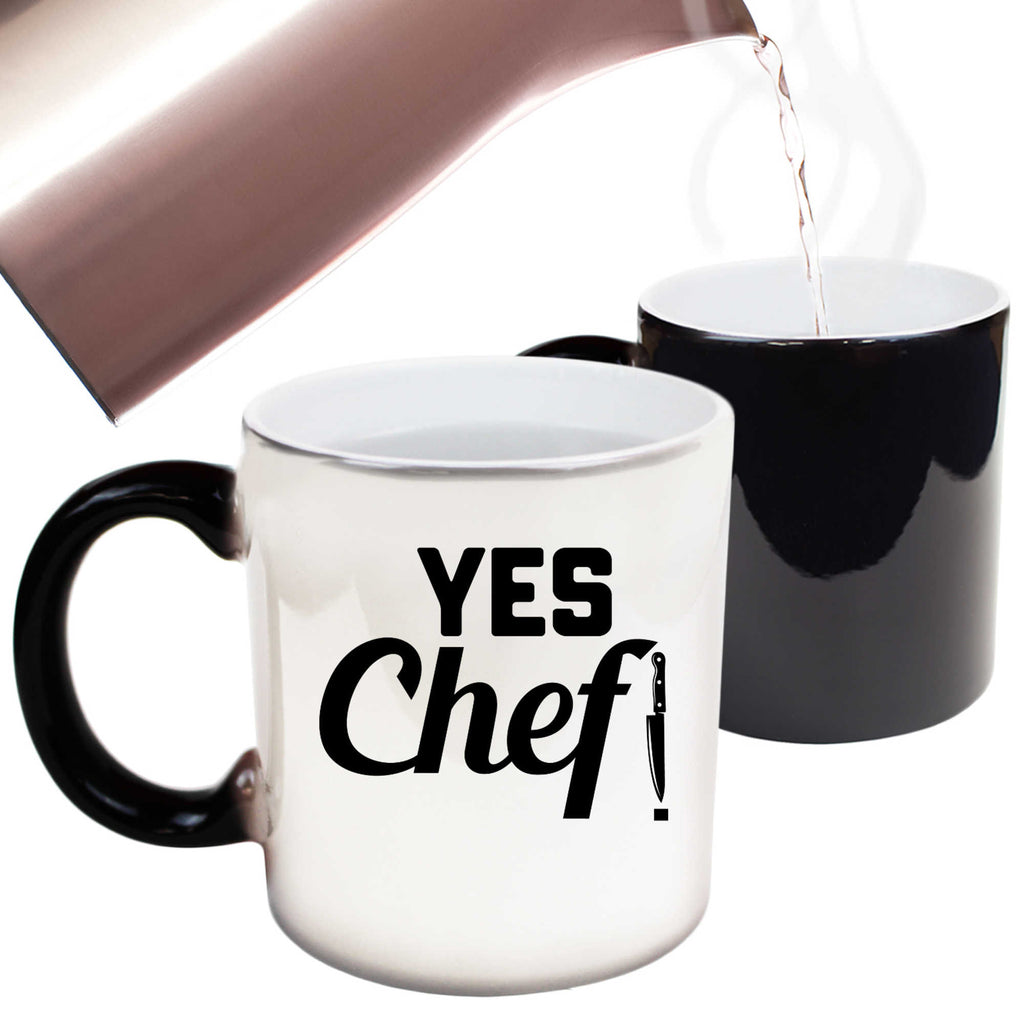 Yes Chef Kitchen Cooking - Funny Colour Changing Mug