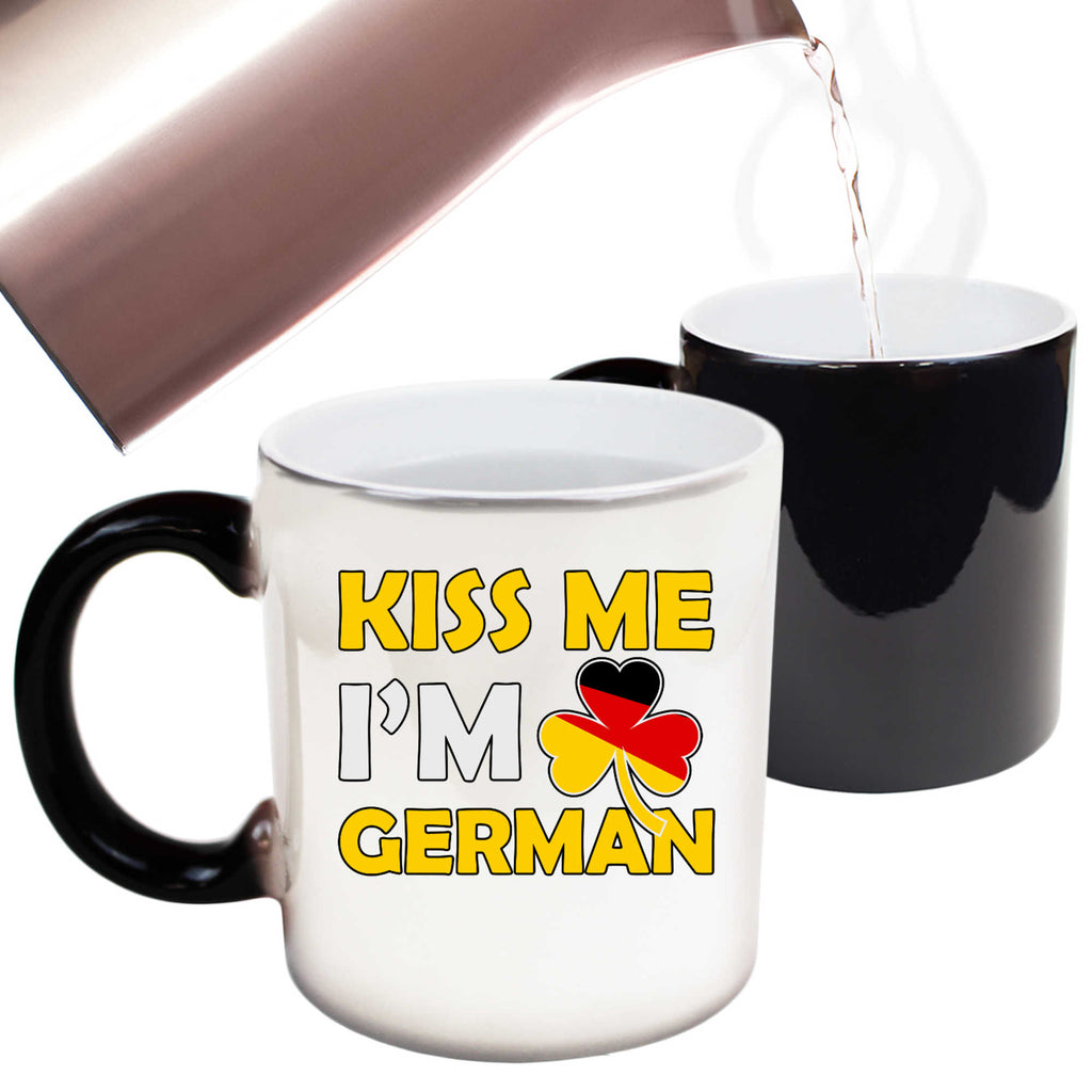 Kiss Me Im German Germany Flag Lucky - Funny Colour Changing Mug