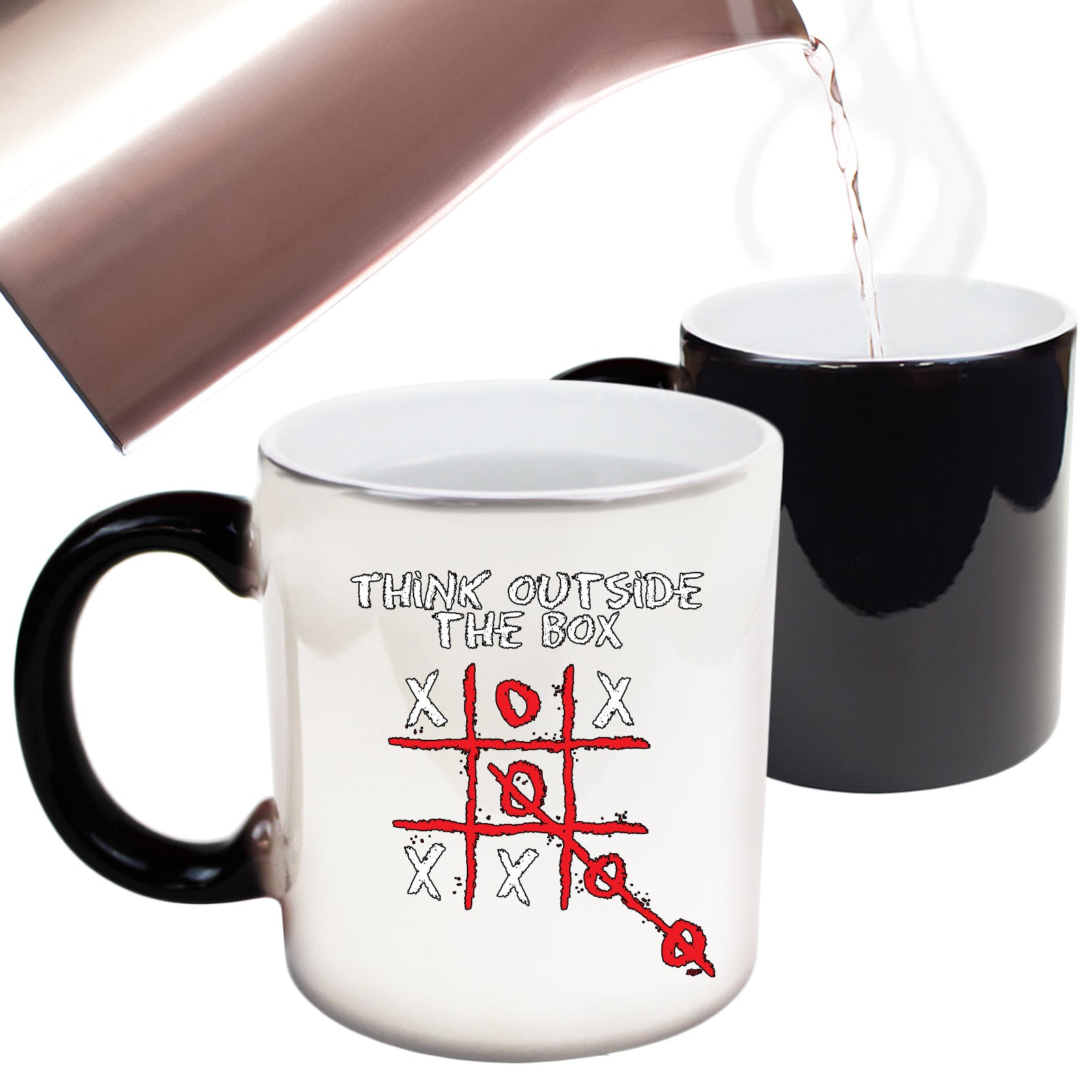 Think Outside The Box Naughts And Crosses - Funny Colour Changing Mug