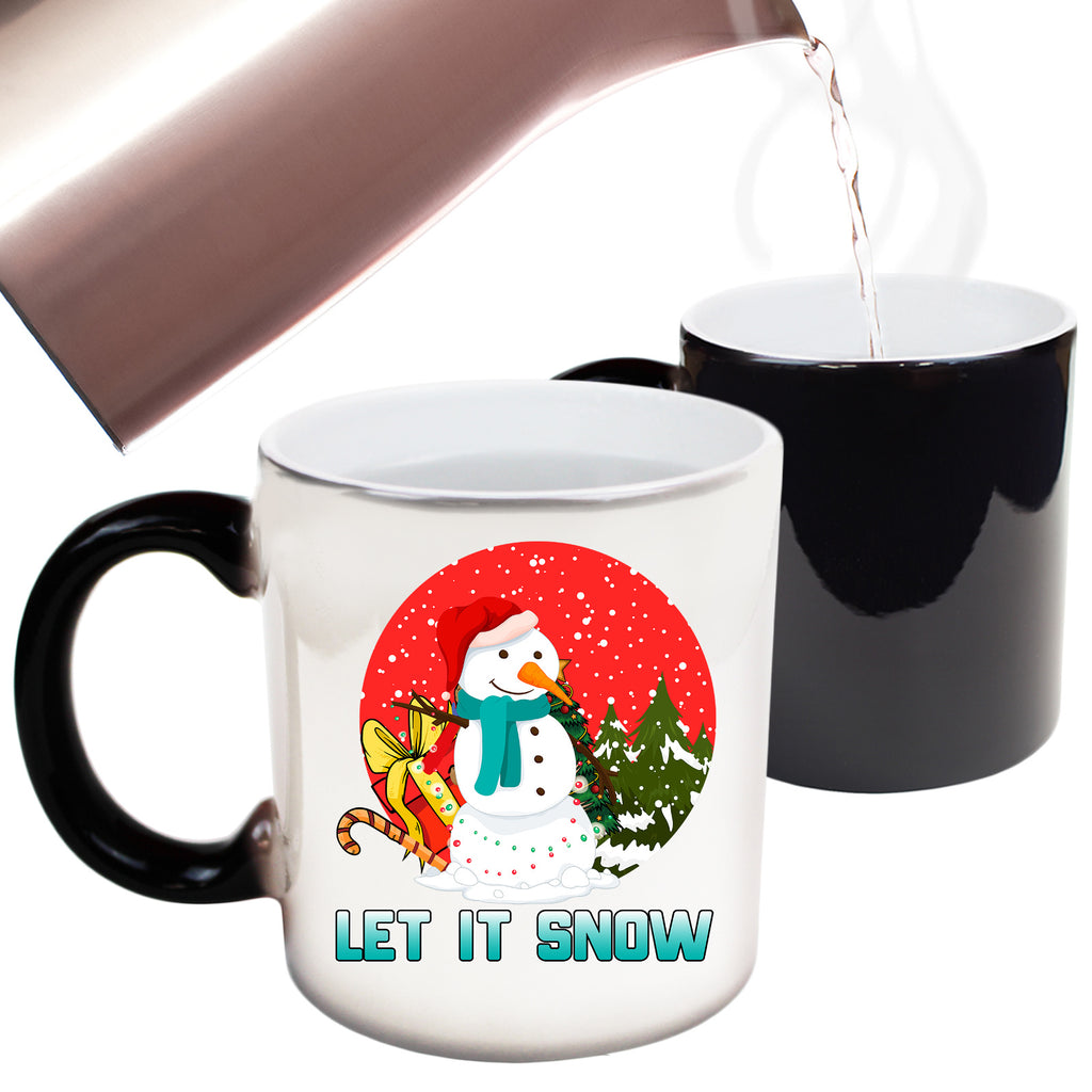 Let It Snow Frosty The Snowman Christmas Xmas - Funny Colour Changing Mug
