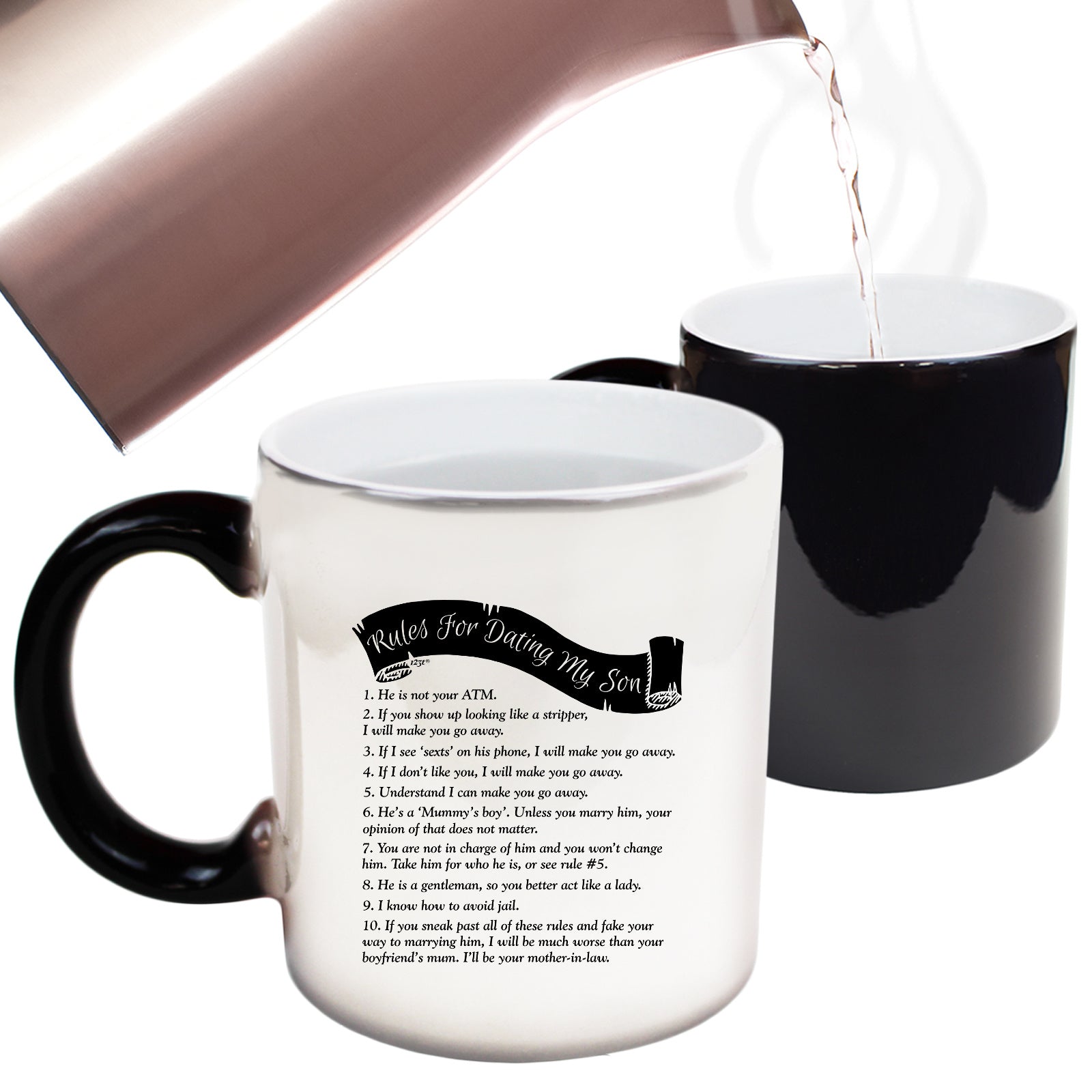 Rules For Dating My Son - Funny Colour Changing Mug