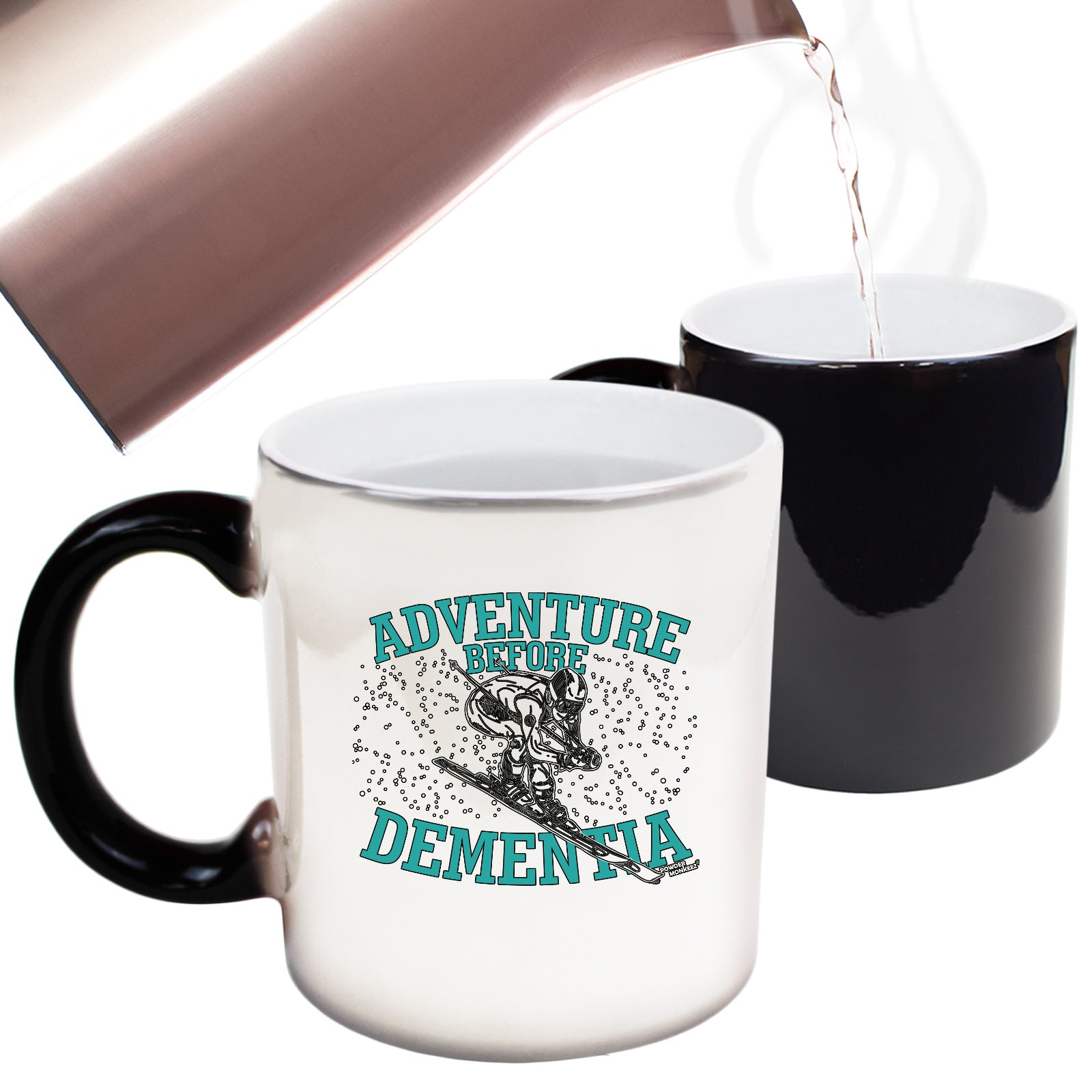 Pm Adventure Before Dementia Skiing - Funny Colour Changing Mug