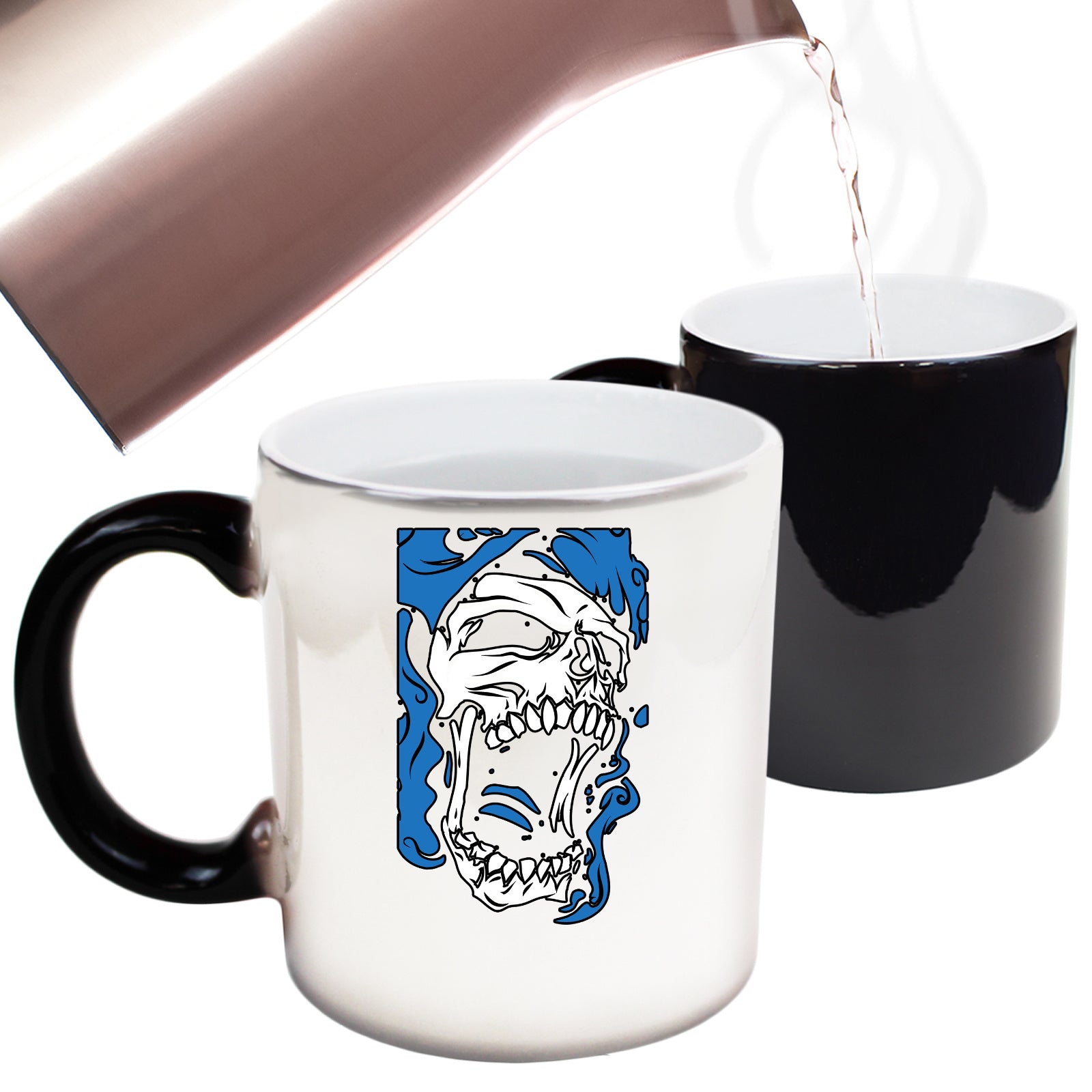 Screaming Skull Face Fashion - Funny Colour Changing Mug