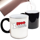 Love Tennis Stencil - Funny Colour Changing Mug
