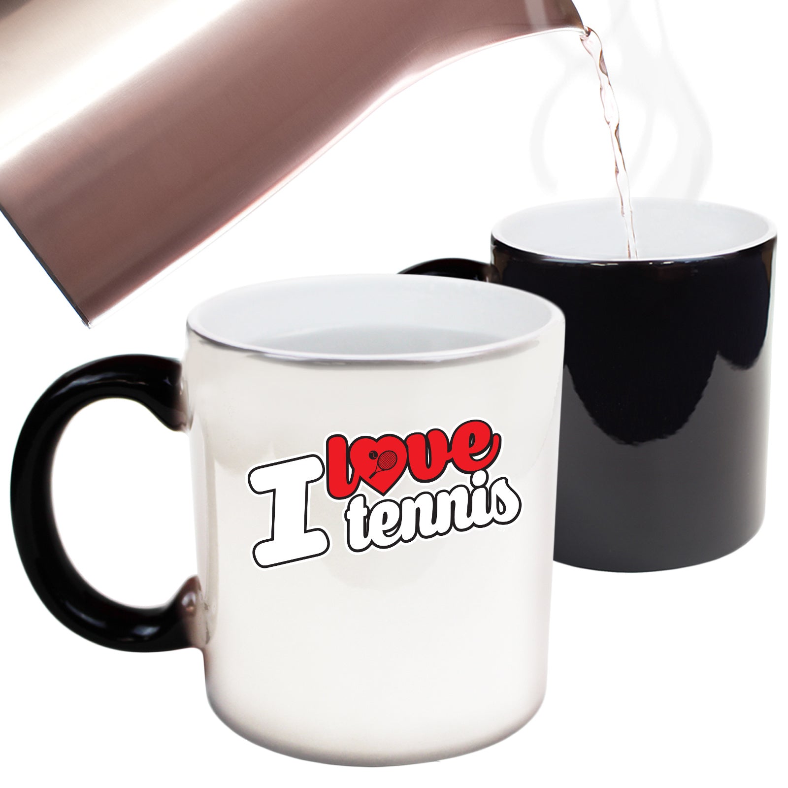 Love Tennis Stencil - Funny Colour Changing Mug