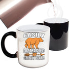 Bears Easily Distracted By Grizzly Bears - Funny Colour Changing Mug