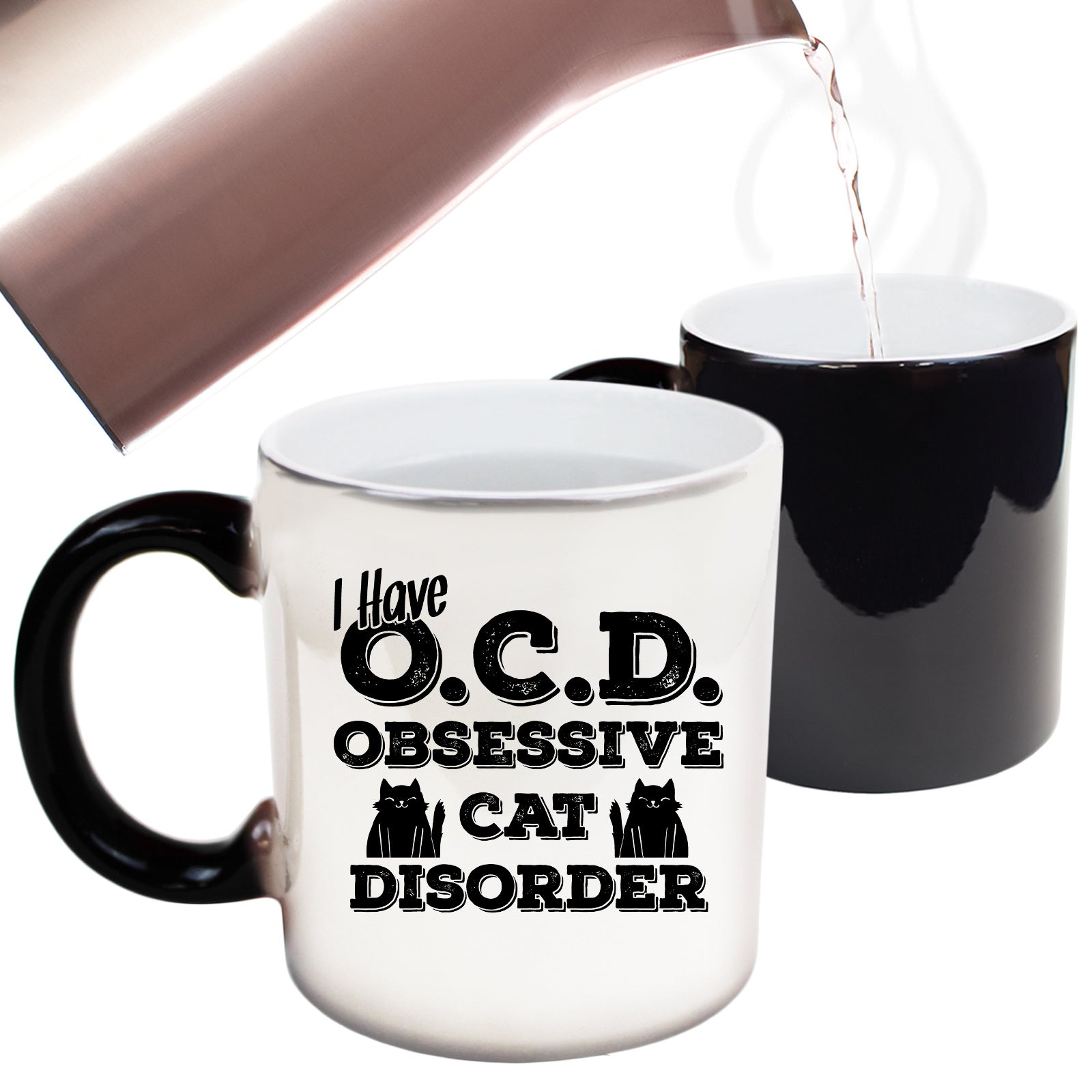 I Have Ocd Obsessive Cat Disorder - Funny Colour Changing Mug