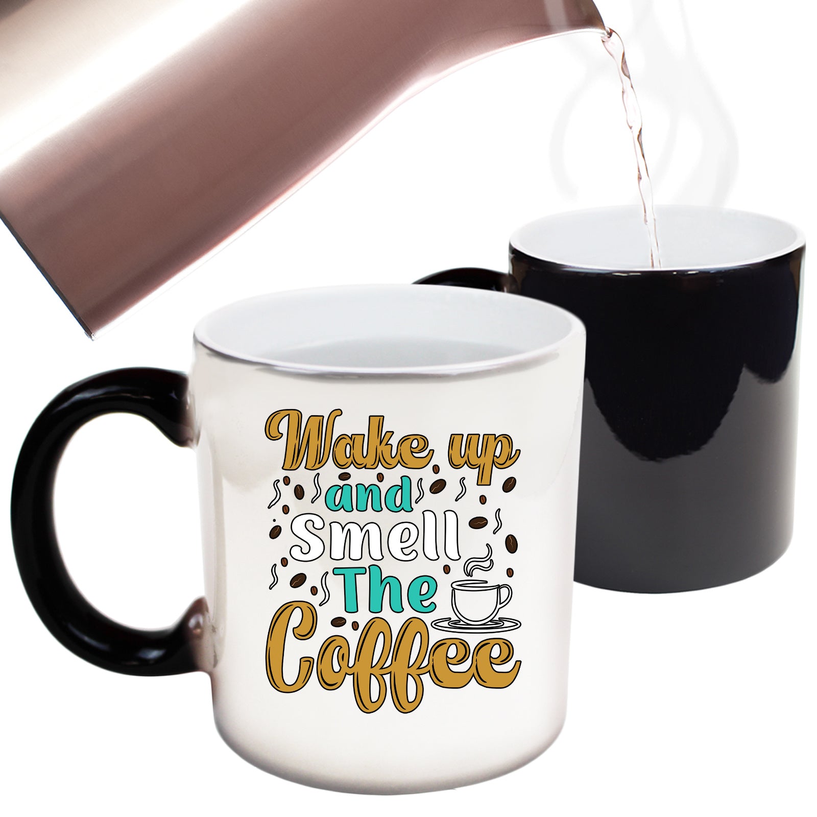 Wake Up And Smell The Coffee - Funny Colour Changing Mug