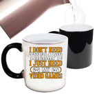 I Dont Need Therapy I Just Need My Video Games Gamer - Funny Colour Changing Mug
