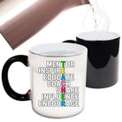 Teacher Words Inspire Educate Coach - Funny Colour Changing Mug