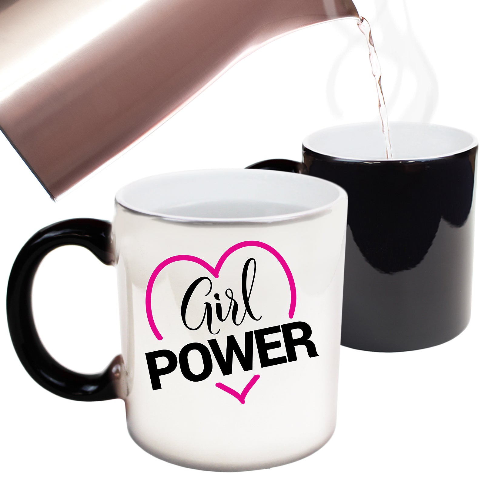 Girl Power Heart - Funny Colour Changing Mug