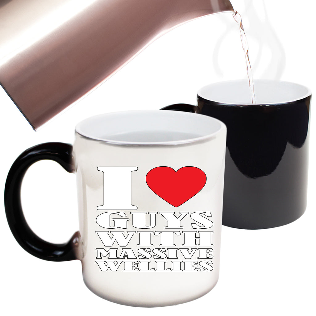 Love Heart Guys With Massive Wellies - Funny Colour Changing Mug