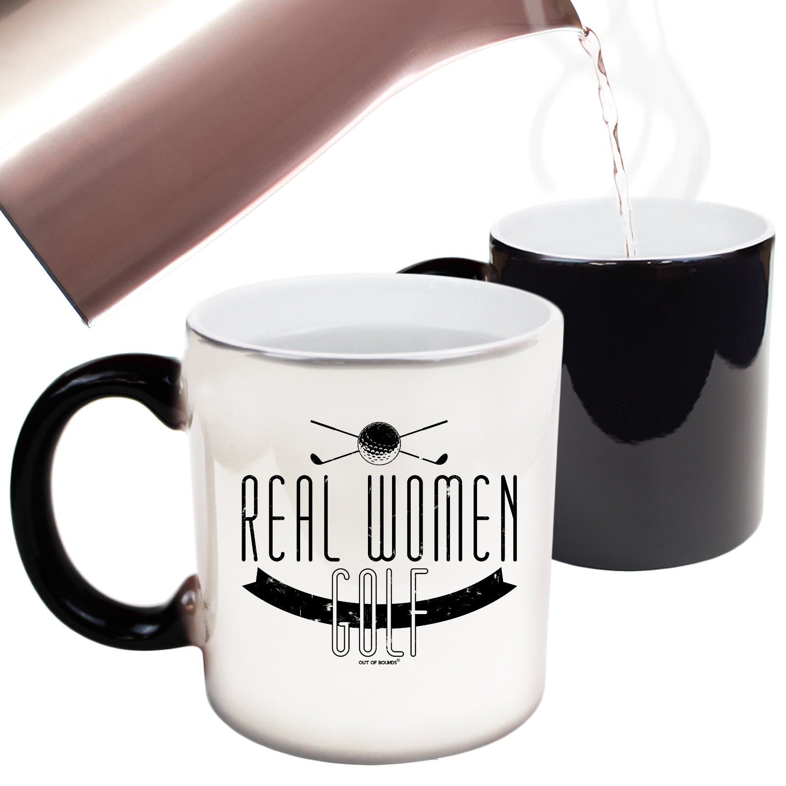 Oob Real Women Golf - Funny Colour Changing Mug