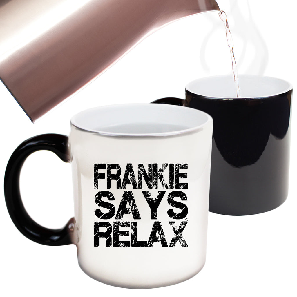 Frankie Says Relax Distress White - Funny Colour Changing Mug Cup