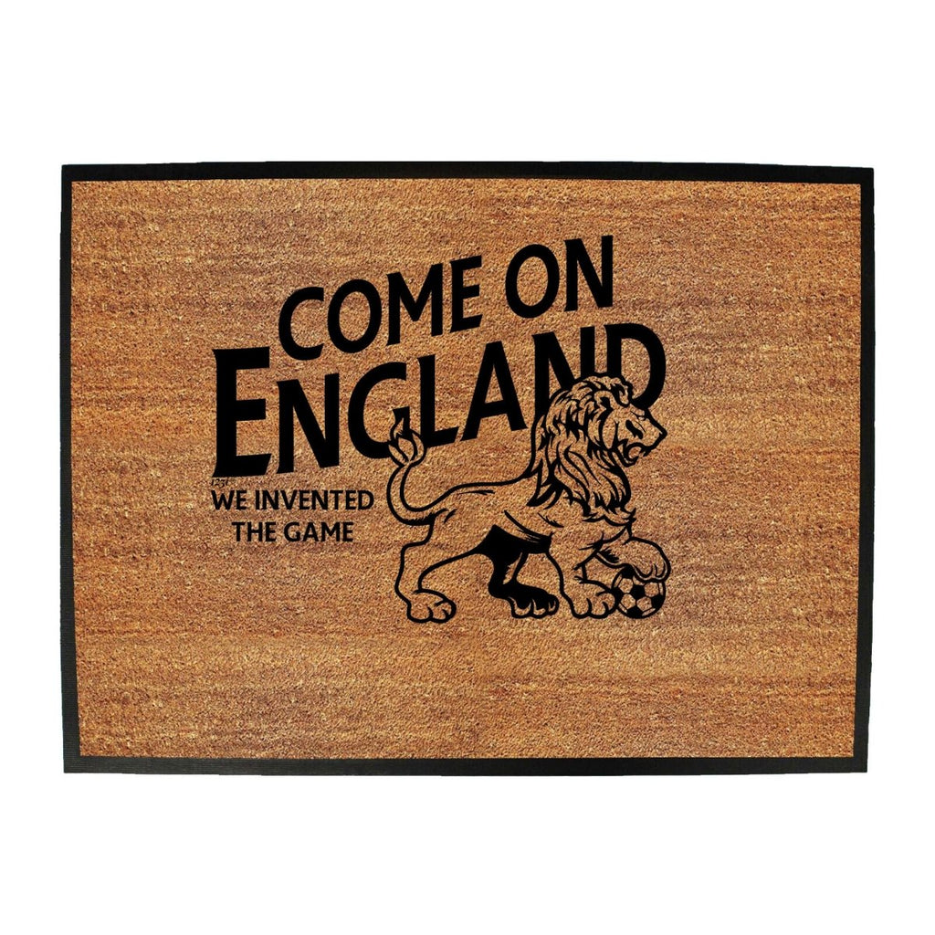 Come On England Football - Funny Novelty Doormat Man Cave Floor mat - 123t Australia | Funny T-Shirts Mugs Novelty Gifts