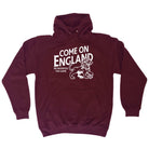 Come On England Football - Funny Novelty Hoodies Hoodie - 123t Australia | Funny T-Shirts Mugs Novelty Gifts