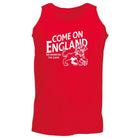 Come On England Football - Funny Novelty Vest Singlet Unisex Tank Top - 123t Australia | Funny T-Shirts Mugs Novelty Gifts