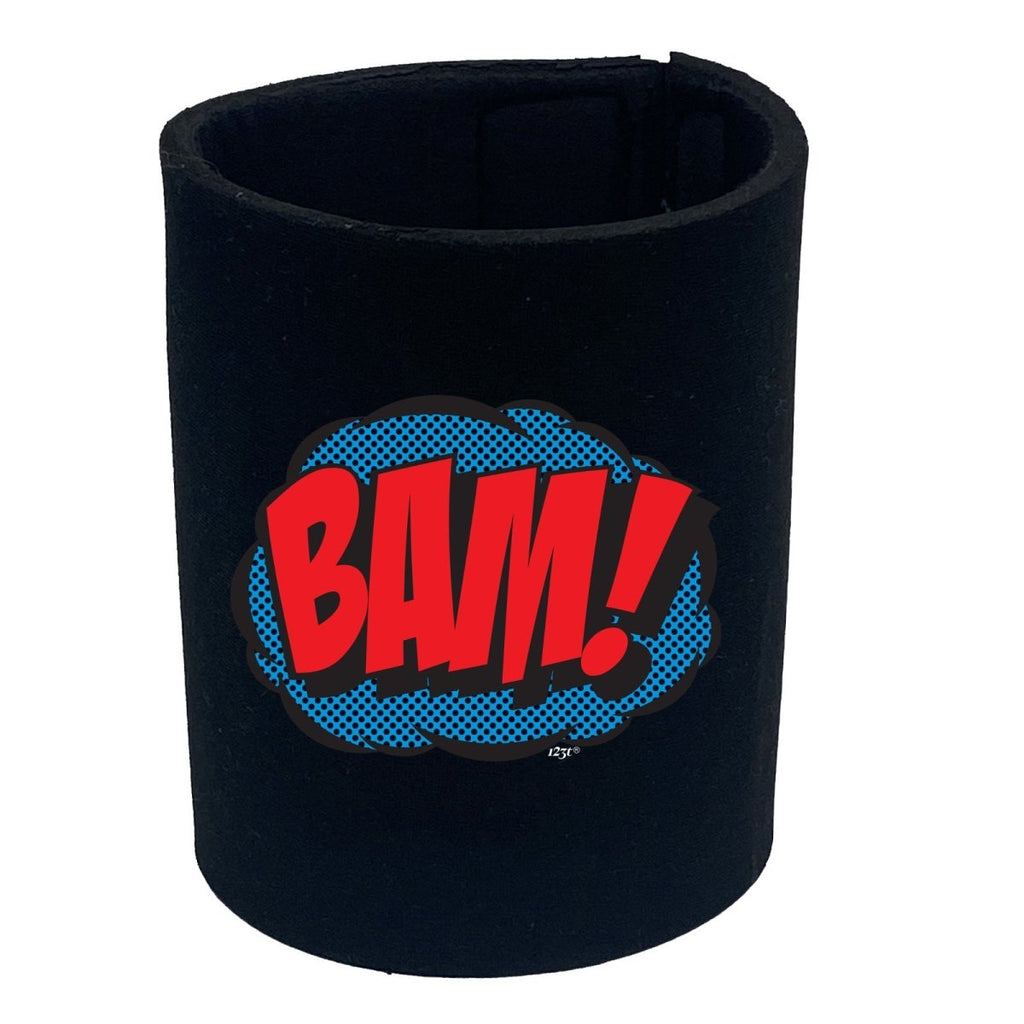 Comic Bam - Funny Novelty Stubby Holder - 123t Australia | Funny T-Shirts Mugs Novelty Gifts