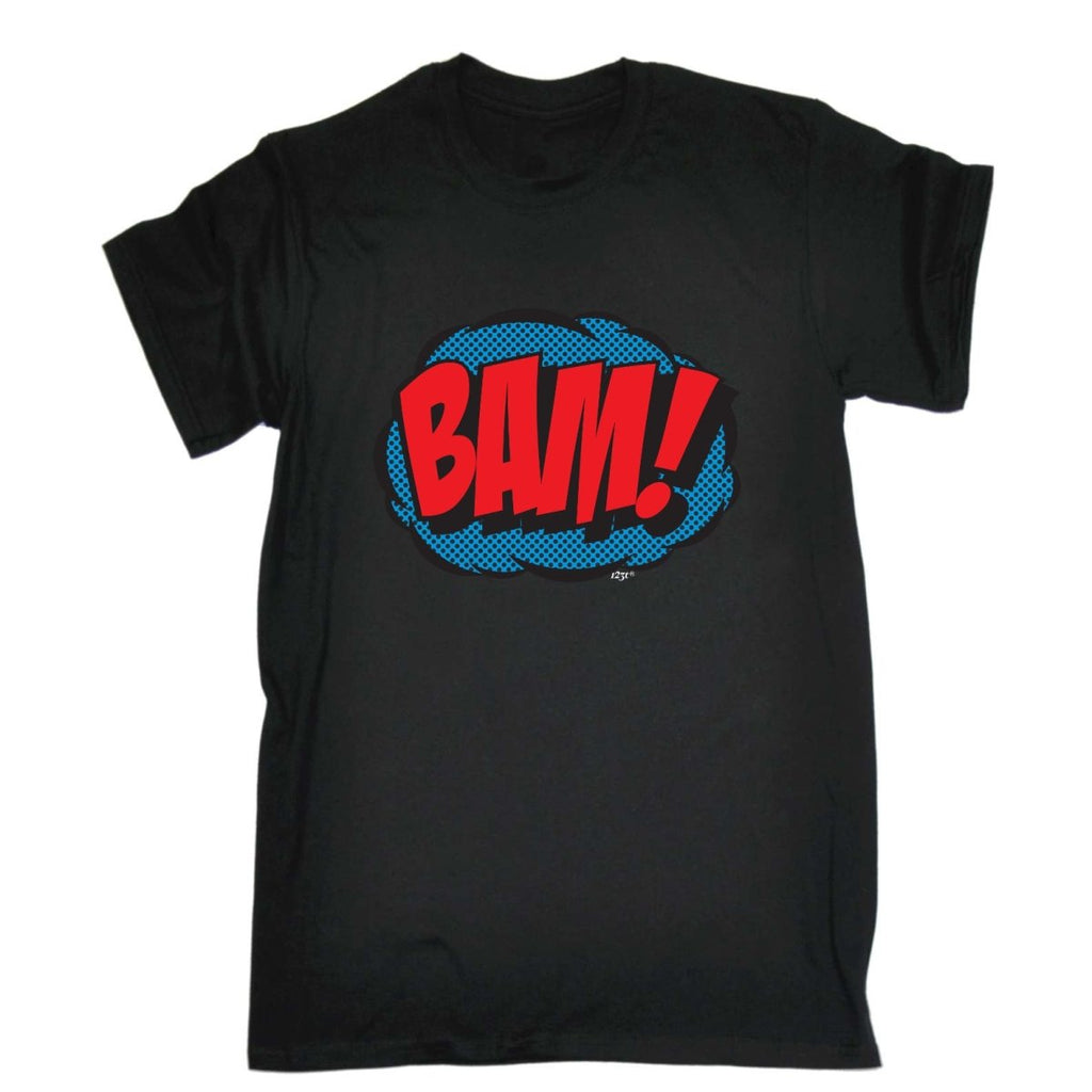 Comic Bam - Mens Funny Novelty T-Shirt Tshirts BLACK T Shirt - 123t Australia | Funny T-Shirts Mugs Novelty Gifts