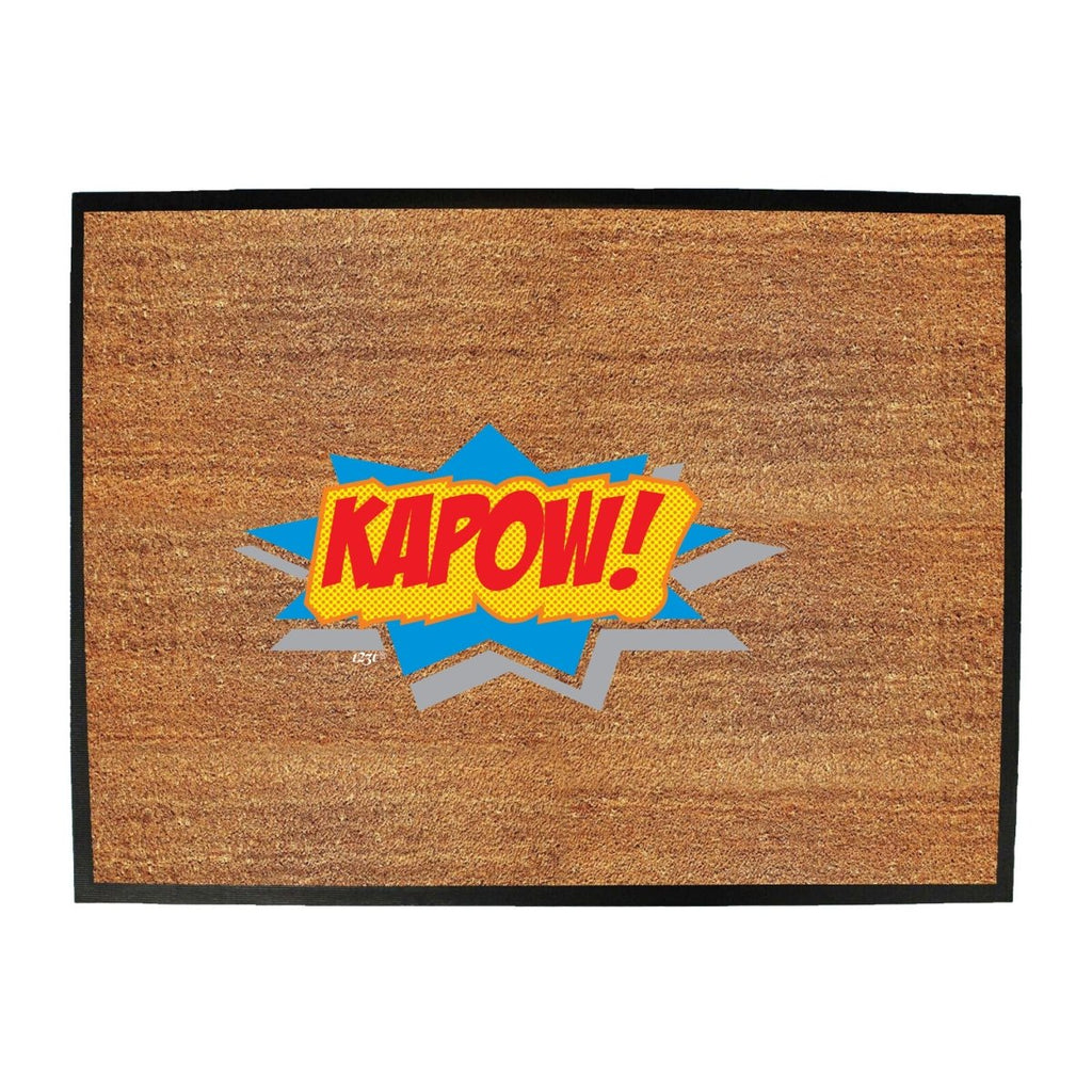 Comic Kapow - Funny Novelty Doormat Man Cave Floor mat - 123t Australia | Funny T-Shirts Mugs Novelty Gifts
