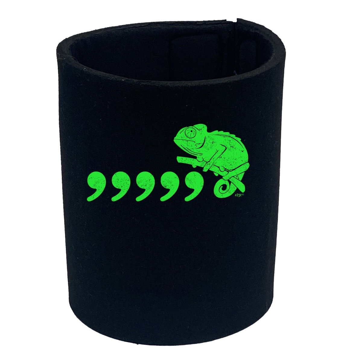 Comma Chameleon 80'S Retro - Funny Novelty Stubby Holder - 123t Australia | Funny T-Shirts Mugs Novelty Gifts