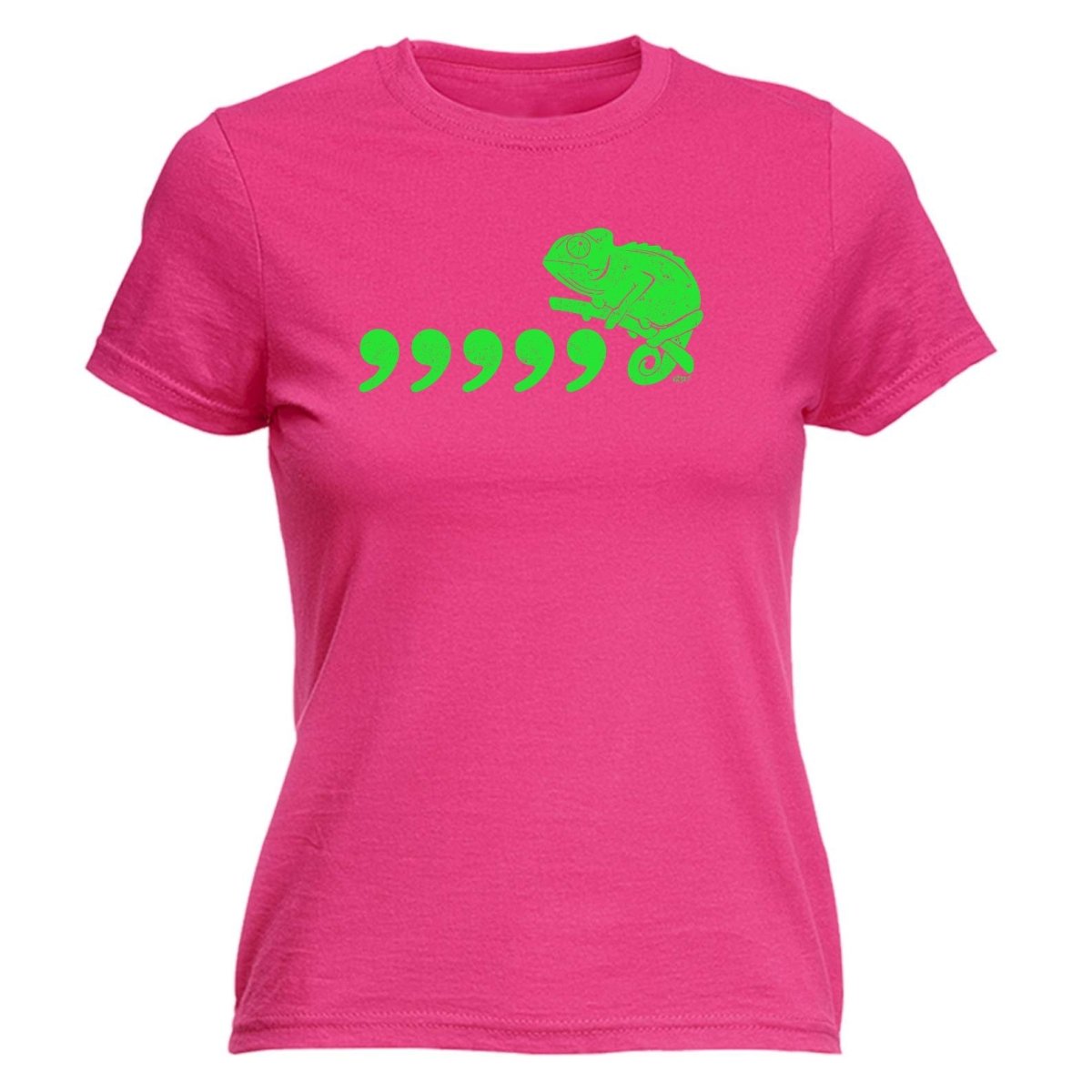 Comma Chameleon 80'S Retro - Funny Novelty Womens T-Shirt T Shirt Tshirt - 123t Australia | Funny T-Shirts Mugs Novelty Gifts