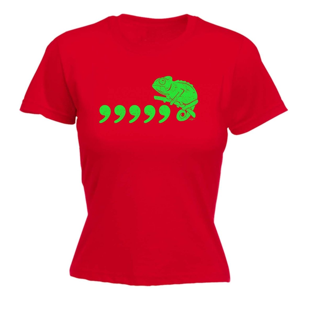 Comma Chameleon 80'S Retro - Funny Novelty Womens T-Shirt T Shirt Tshirt - 123t Australia | Funny T-Shirts Mugs Novelty Gifts