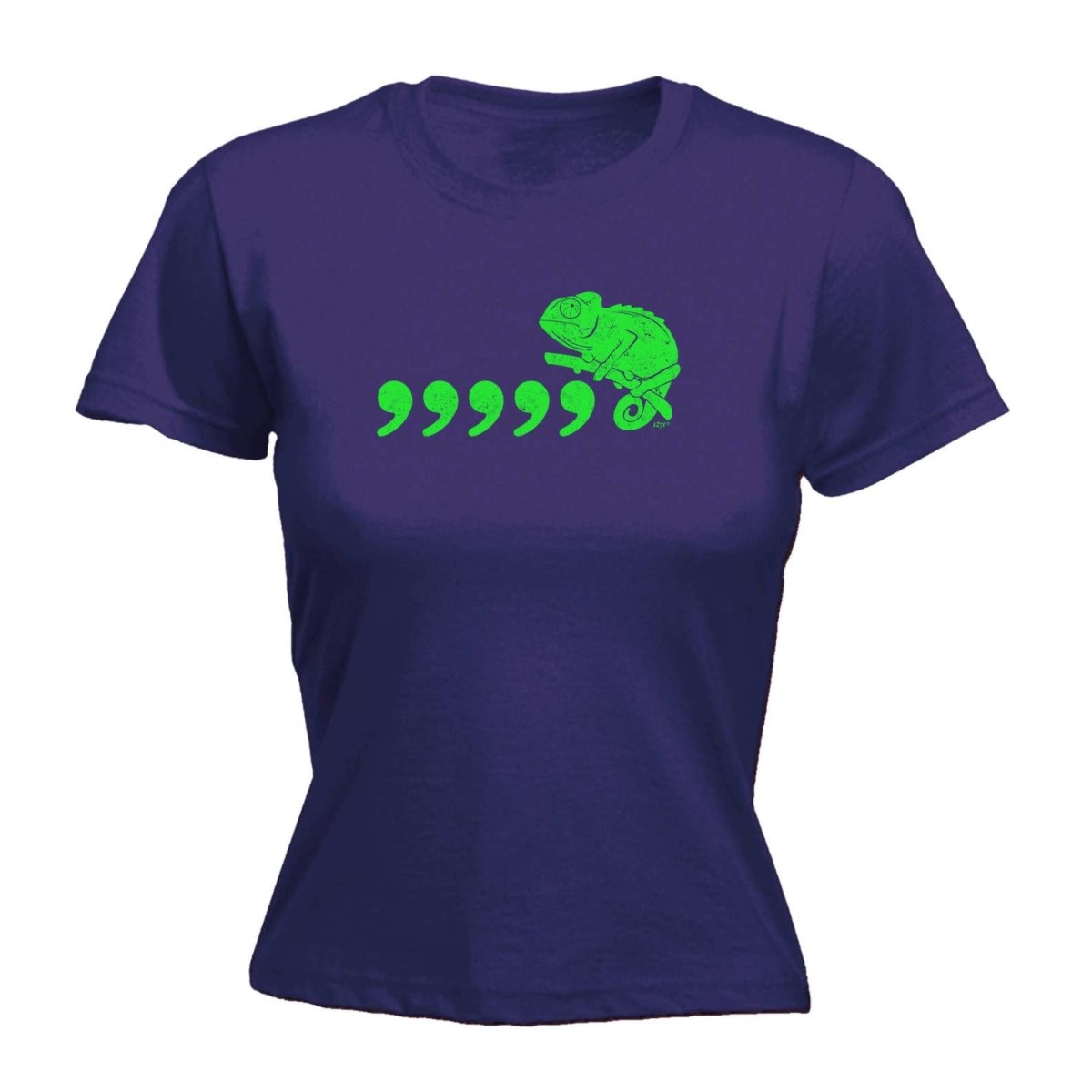 Comma Chameleon 80'S Retro - Funny Novelty Womens T-Shirt T Shirt Tshirt - 123t Australia | Funny T-Shirts Mugs Novelty Gifts