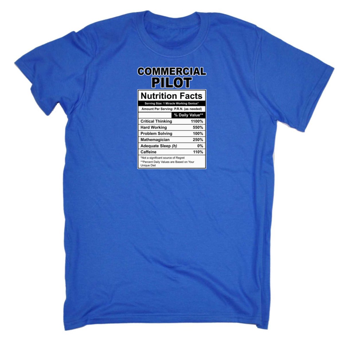 Commercial Pilot Nutrition Facts - Mens Funny T-Shirt Tshirts - 123t Australia | Funny T-Shirts Mugs Novelty Gifts