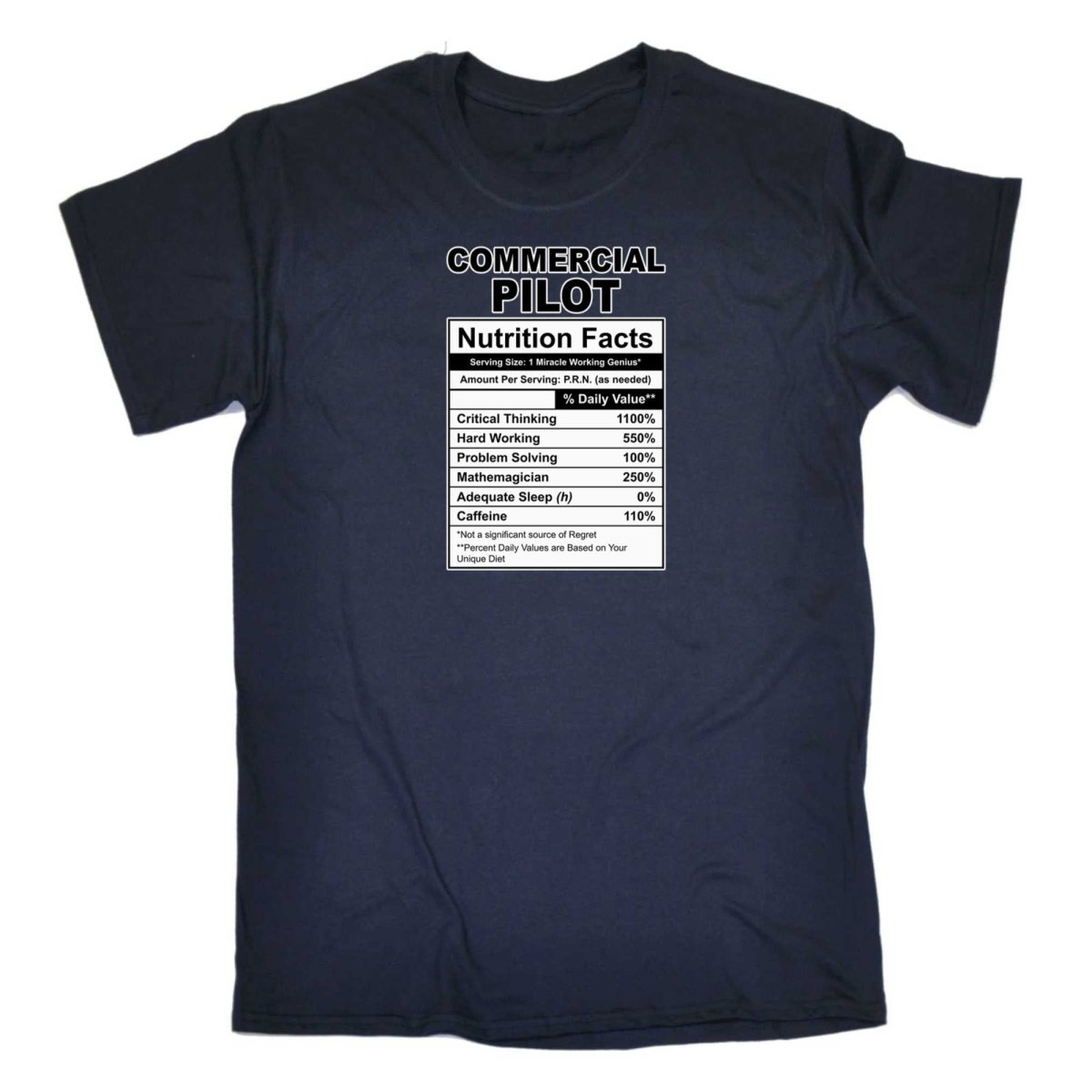 Commercial Pilot Nutrition Facts - Mens Funny T-Shirt Tshirts - 123t Australia | Funny T-Shirts Mugs Novelty Gifts
