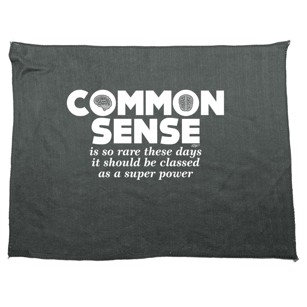 Common Sense Is So Rare - Funny Novelty Soft Sport Microfiber Towel - 123t Australia | Funny T-Shirts Mugs Novelty Gifts