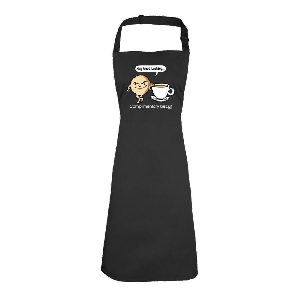 Complimentary Biscuit Coffee - Funny Novelty Kitchen Adult Apron - 123t Australia | Funny T-Shirts Mugs Novelty Gifts