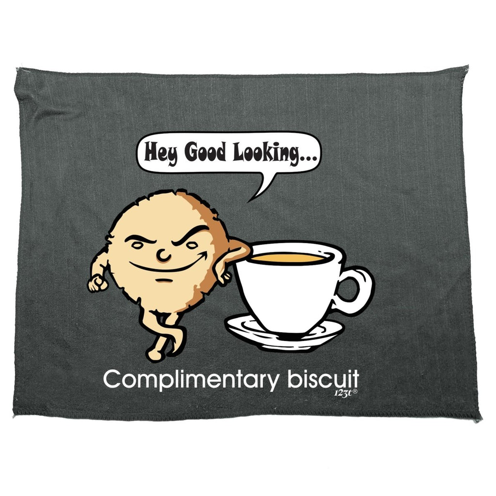 Complimentary Biscuit Coffee - Funny Novelty Soft Sport Microfiber Towel - 123t Australia | Funny T-Shirts Mugs Novelty Gifts
