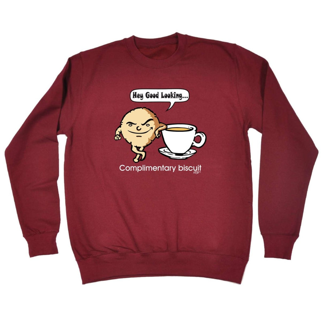 Complimentary Biscuit Coffee - Funny Novelty Sweatshirt - 123t Australia | Funny T-Shirts Mugs Novelty Gifts