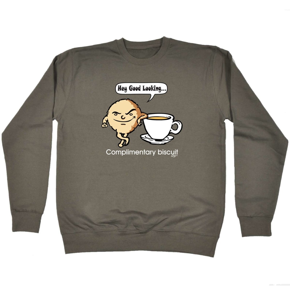 Complimentary Biscuit Coffee - Funny Novelty Sweatshirt - 123t Australia | Funny T-Shirts Mugs Novelty Gifts