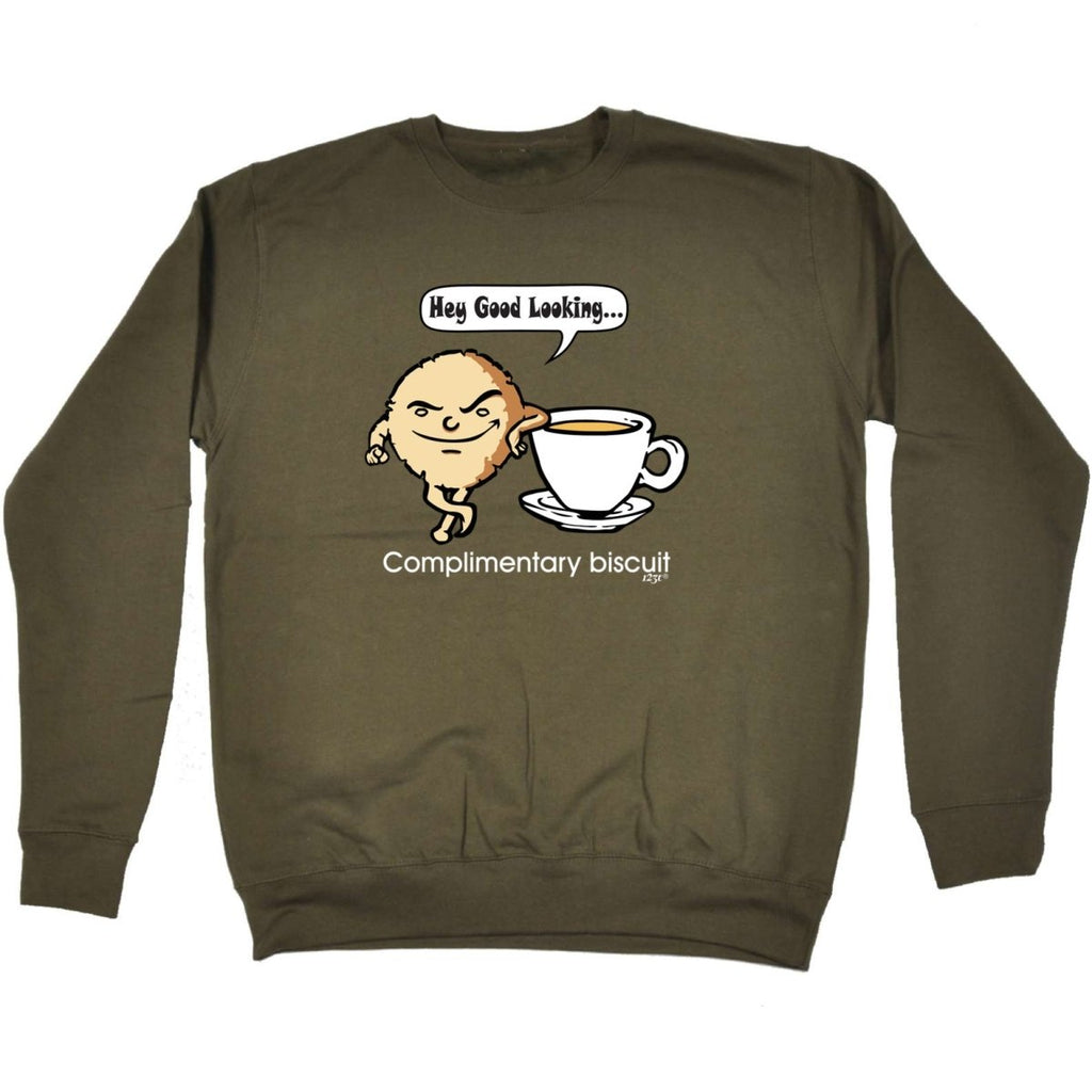 Complimentary Biscuit Coffee - Funny Novelty Sweatshirt - 123t Australia | Funny T-Shirts Mugs Novelty Gifts