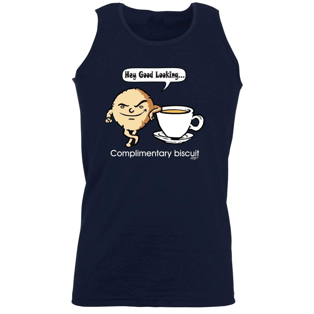 Complimentary Biscuit Coffee - Funny Novelty Vest Singlet Unisex Tank Top - 123t Australia | Funny T-Shirts Mugs Novelty Gifts
