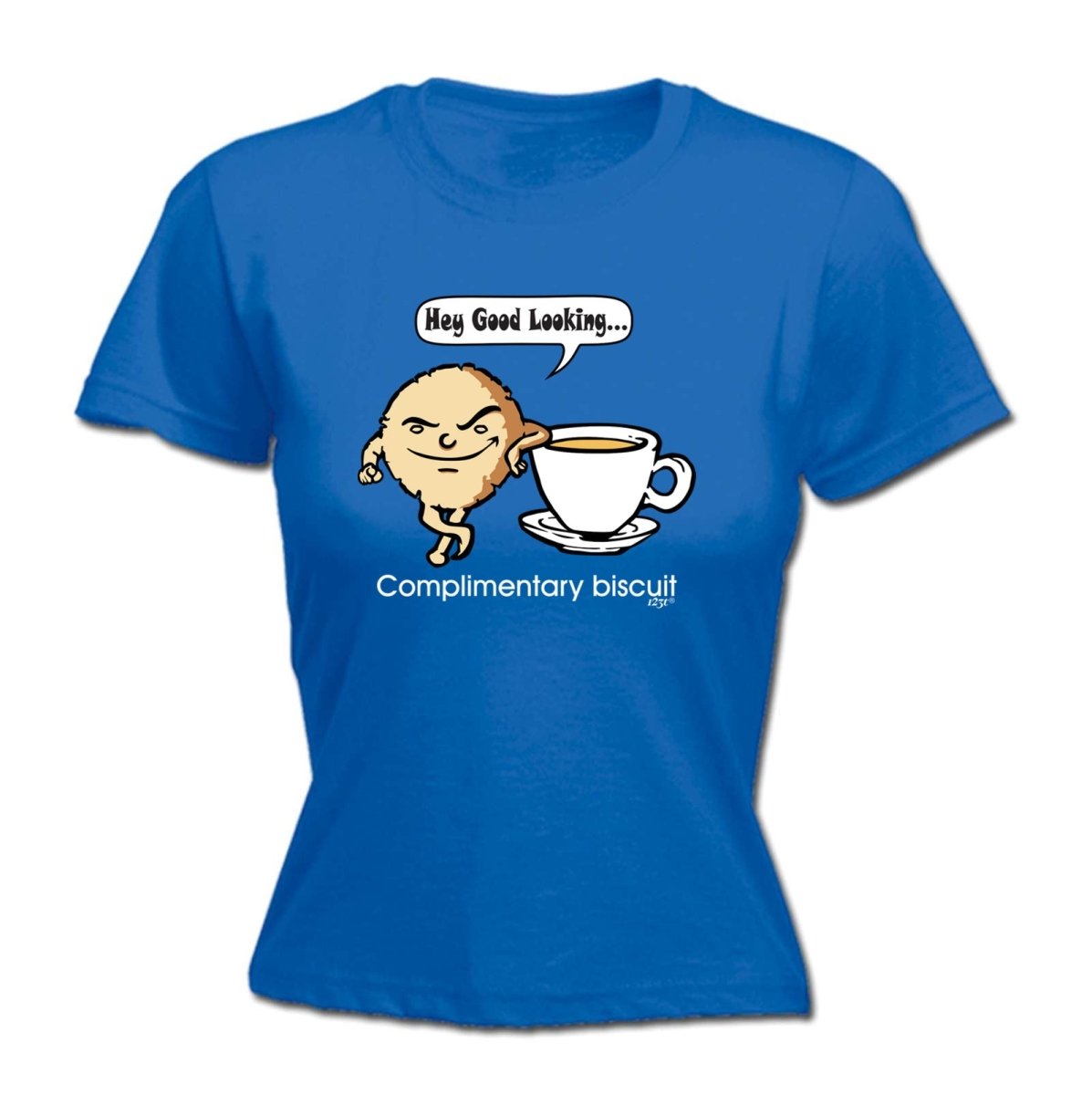Complimentary Biscuit Coffee - Funny Novelty Womens T-Shirt T Shirt Tshirt - 123t Australia | Funny T-Shirts Mugs Novelty Gifts