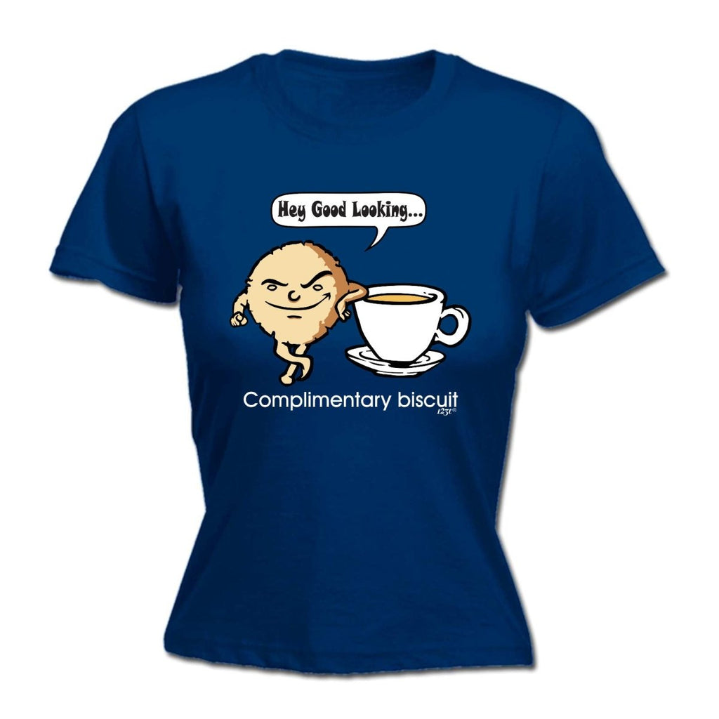 Complimentary Biscuit Coffee - Funny Novelty Womens T-Shirt T Shirt Tshirt - 123t Australia | Funny T-Shirts Mugs Novelty Gifts