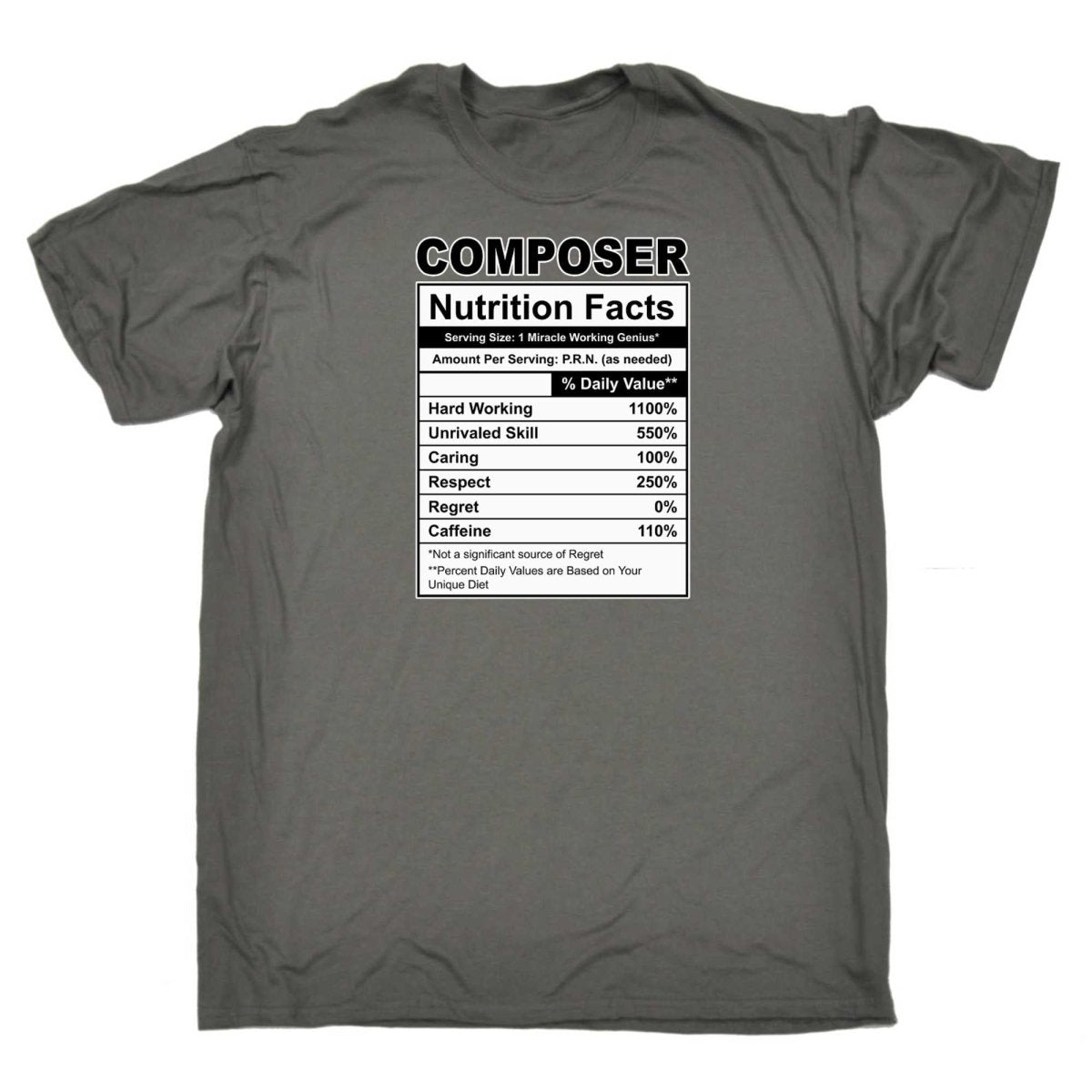 Composer Nutrition Facts - Mens Funny T-Shirt Tshirts - 123t Australia | Funny T-Shirts Mugs Novelty Gifts