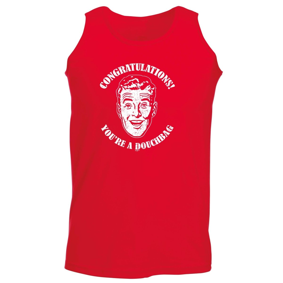 Congratulations Douchbag - Funny Novelty Vest Singlet Unisex Tank Top - 123t Australia | Funny T-Shirts Mugs Novelty Gifts