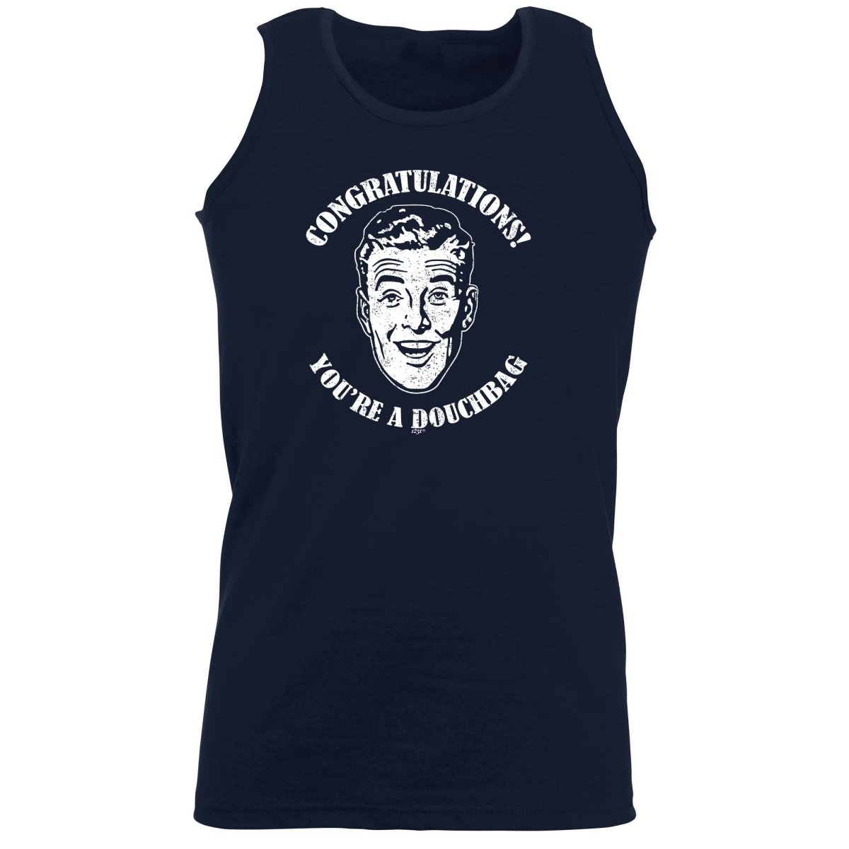 Congratulations Douchbag - Funny Novelty Vest Singlet Unisex Tank Top - 123t Australia | Funny T-Shirts Mugs Novelty Gifts