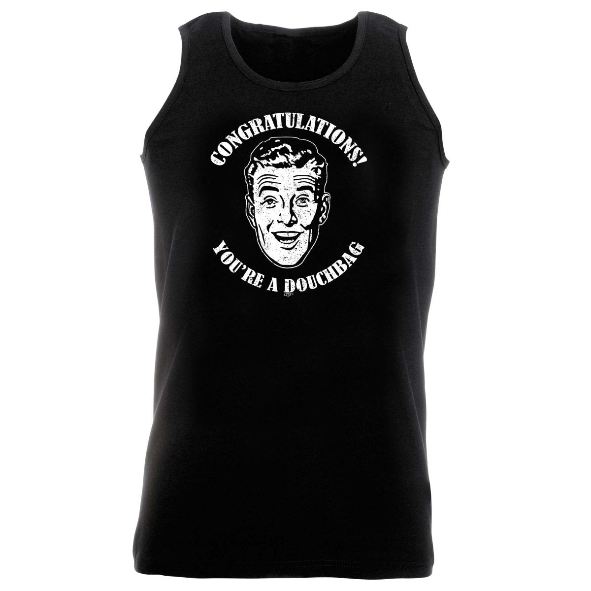 Congratulations Douchbag - Funny Novelty Vest Singlet Unisex Tank Top - 123t Australia | Funny T-Shirts Mugs Novelty Gifts