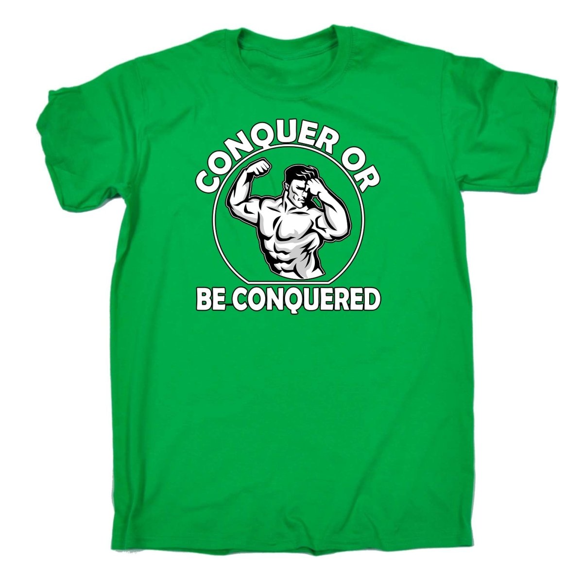 Conquer Or Be Conquered Gym Bodybuilding Weights - Mens Funny T-Shirt Tshirts Tee Shirt - 123t Australia | Funny T-Shirts Mugs Novelty Gifts