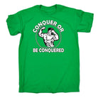 Conquer Or Be Conquered Gym Bodybuilding Weights - Mens Funny T-Shirt Tshirts Tee Shirt - 123t Australia | Funny T-Shirts Mugs Novelty Gifts